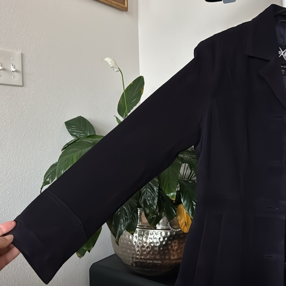 Maxima/Wilsons Purple Suede Leather Button Front Tailored Jacket/Coat Sz L - Picture 4 of 12